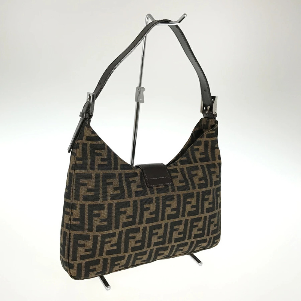 Fendi Zucca Canvas Bag Shoulder Black